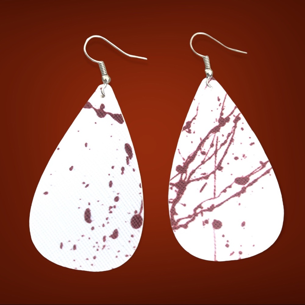 “Blood” Splatter Earrings!